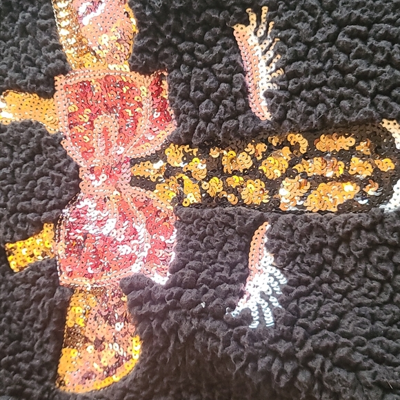 2 Tops!! Girls Hooded Sequins fuzzy Sweaters Size XL - Picture 6 of 8